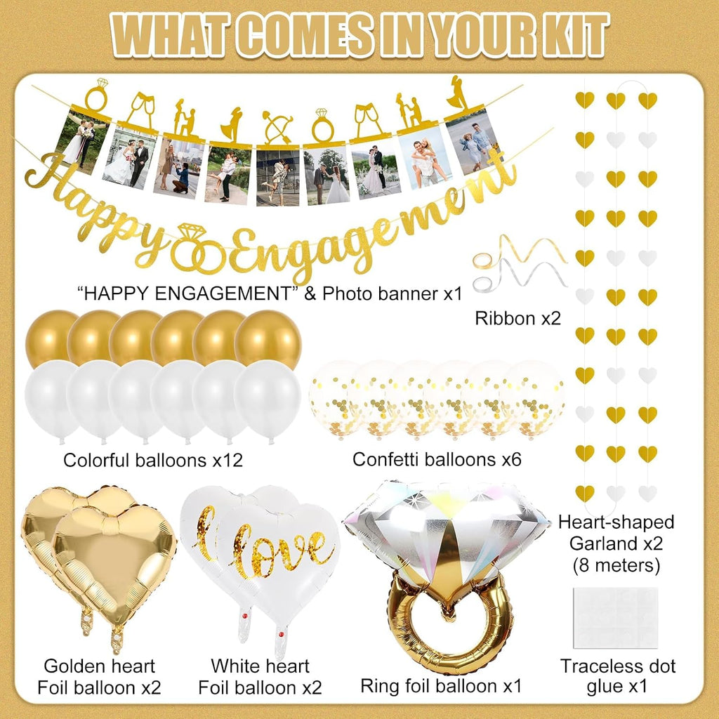 Engagement decoration set for proposals and bridal showers