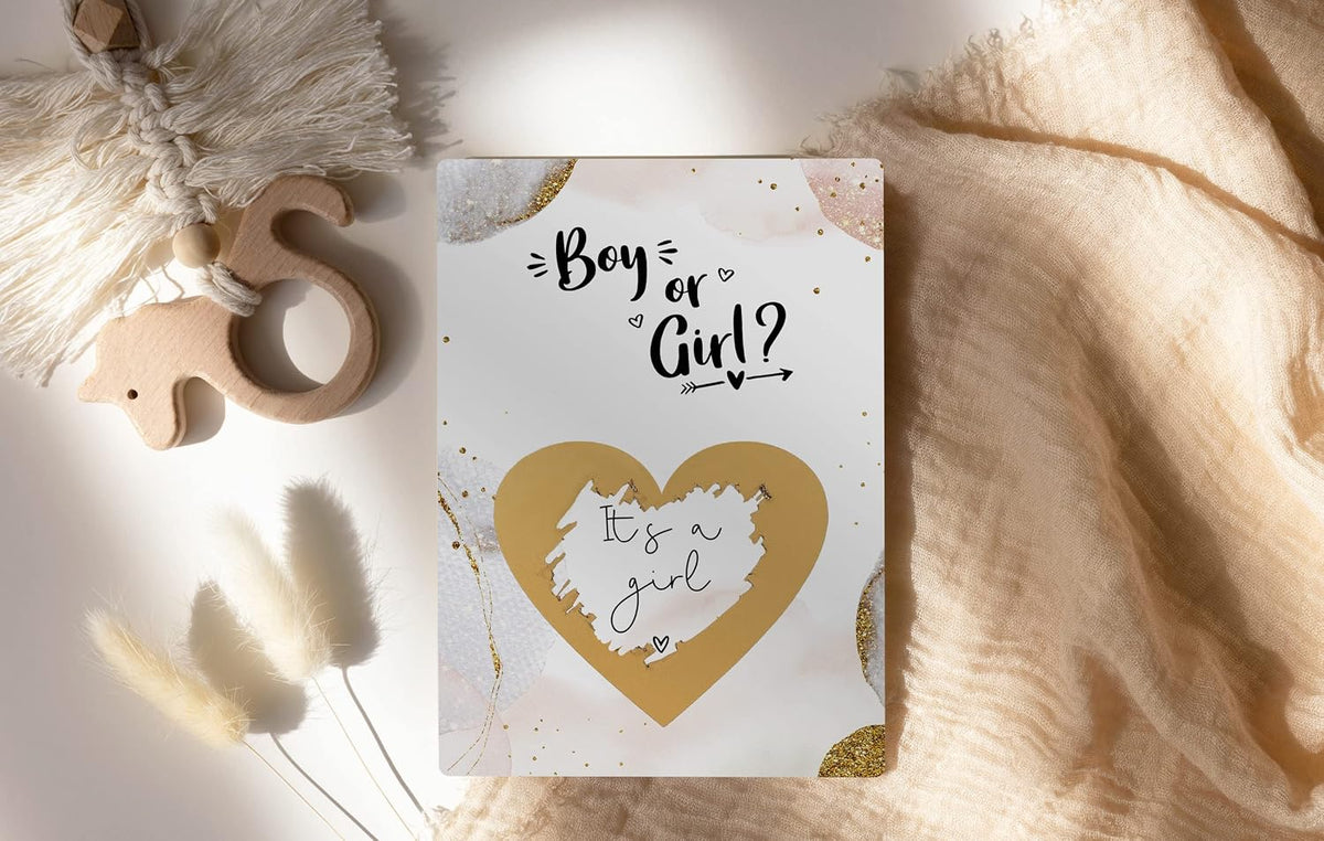 It’s a Girl scratch-to-reveal announcement card