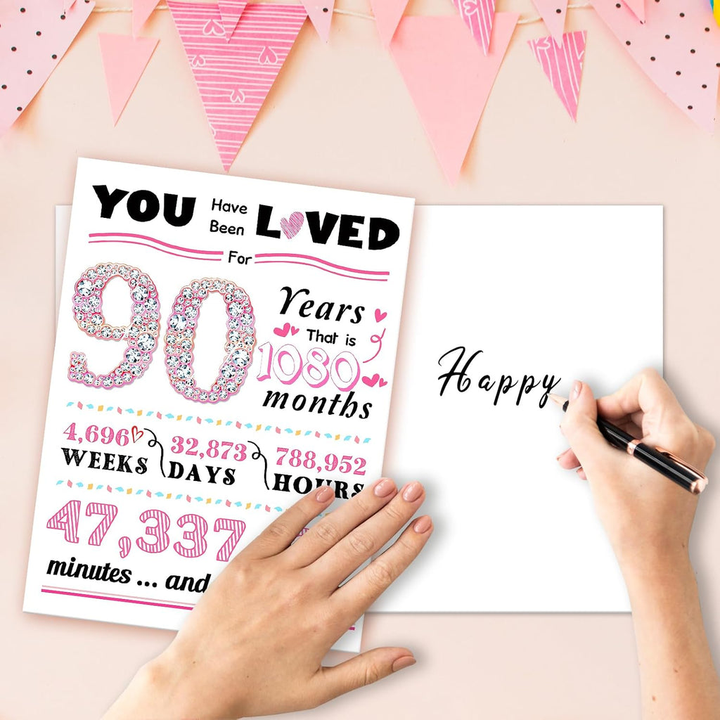 Birthday card for a 90-year-old celebration