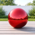Red inflatable mirror ball for event décor