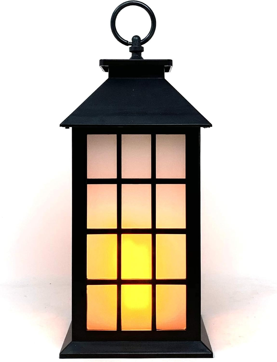 LED flame-effect decorative lantern