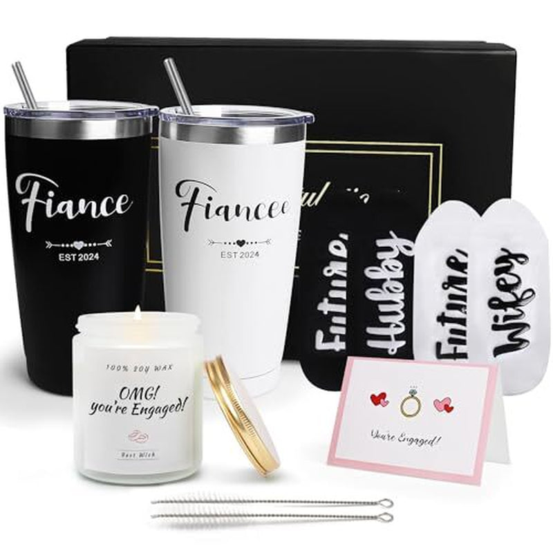 Fiancé and fiancée engagement gift set