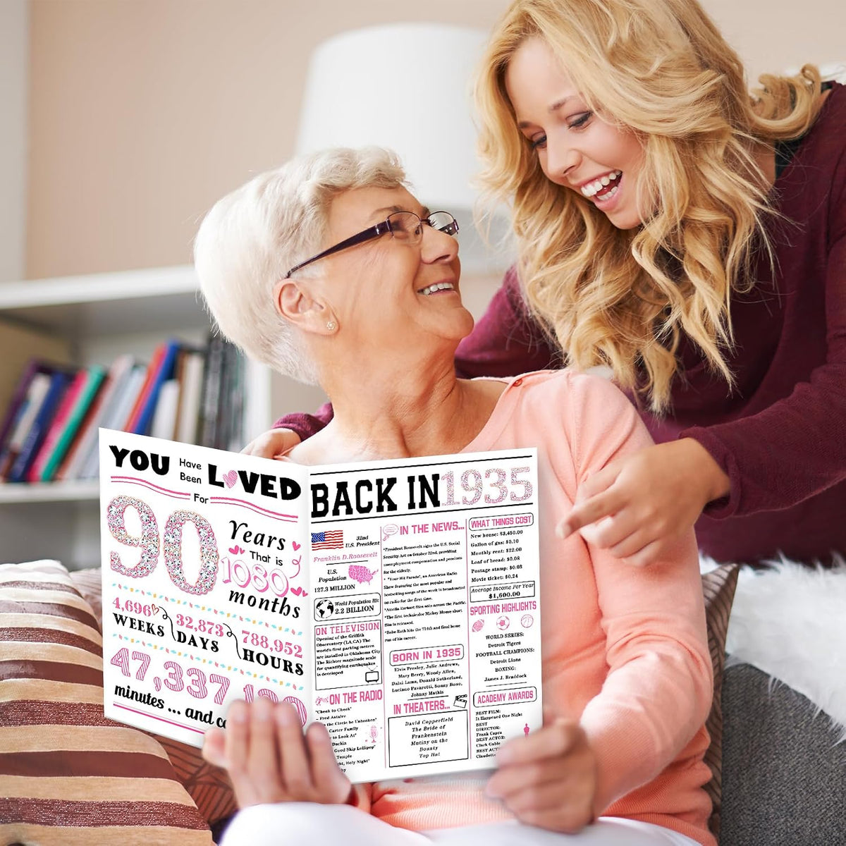 90th birthday keepsake card for personal messages