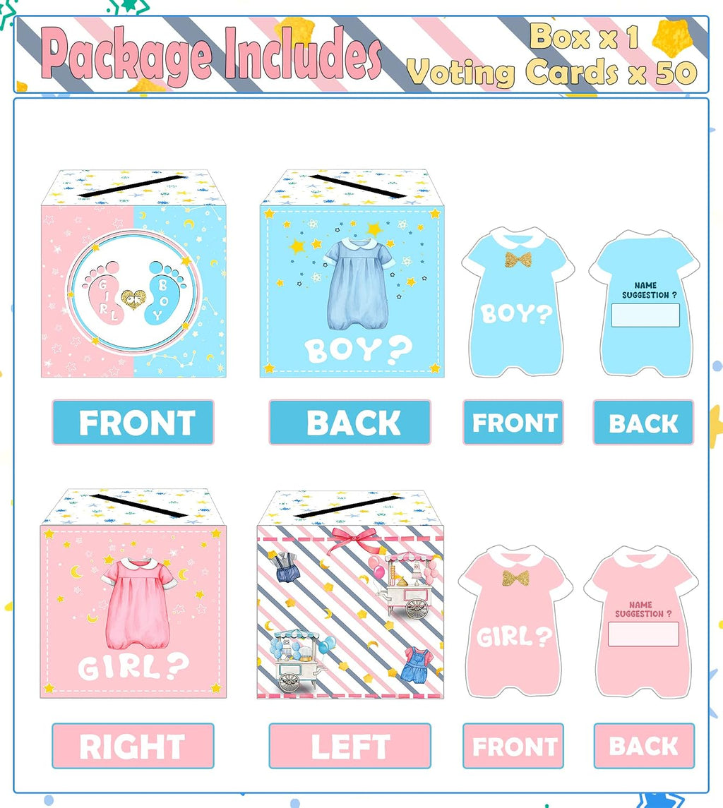 He or she gender reveal voting game set