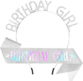 Birthday Girl headband and sash set