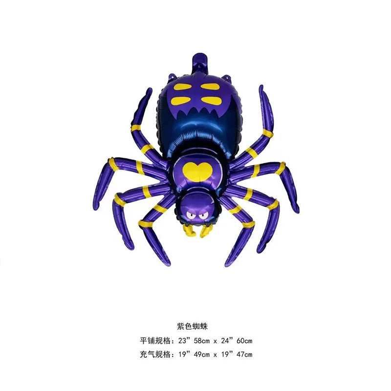 Spider-themed Halloween balloon decoration
