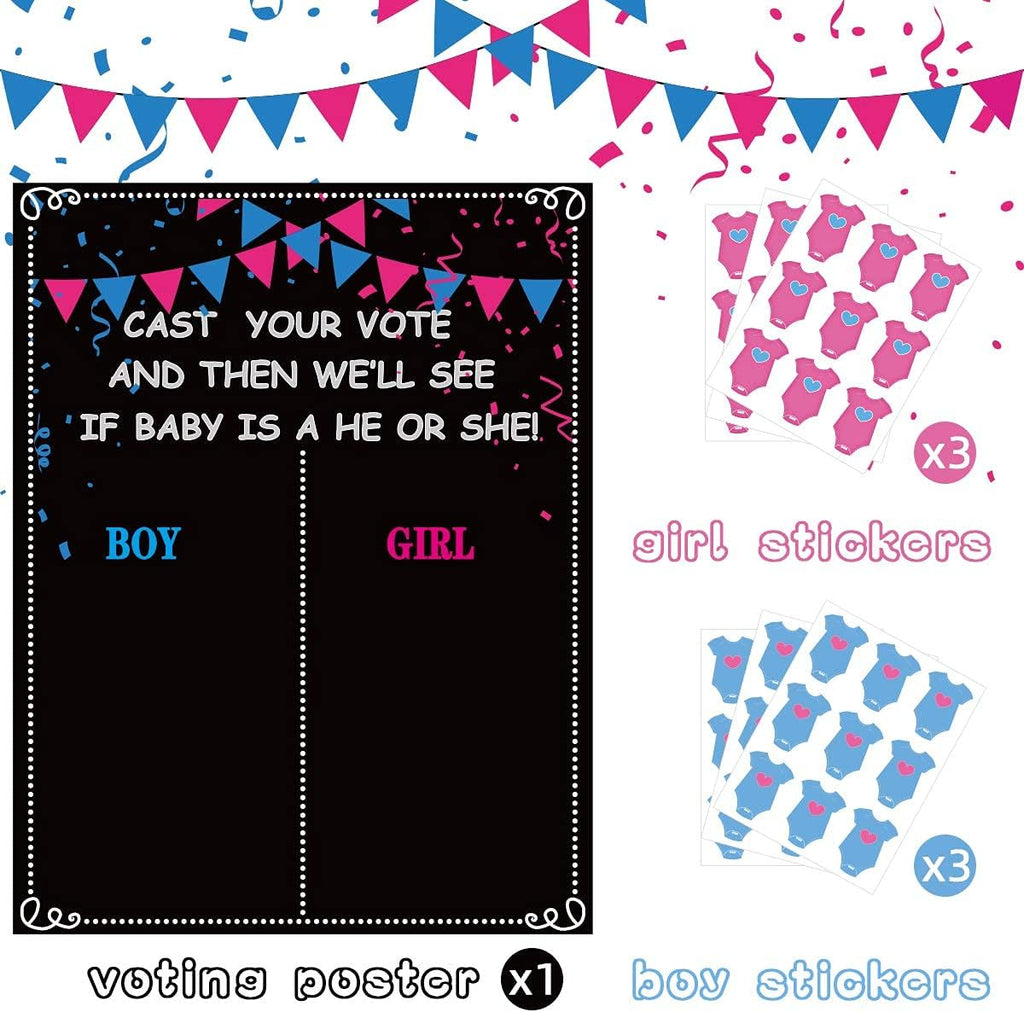 Boy or girl voting game for gender reveal parties