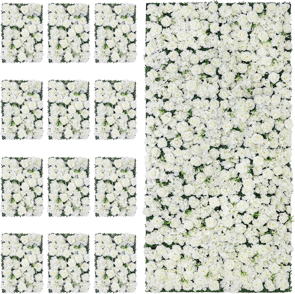 White rose flower wall for weddings and events