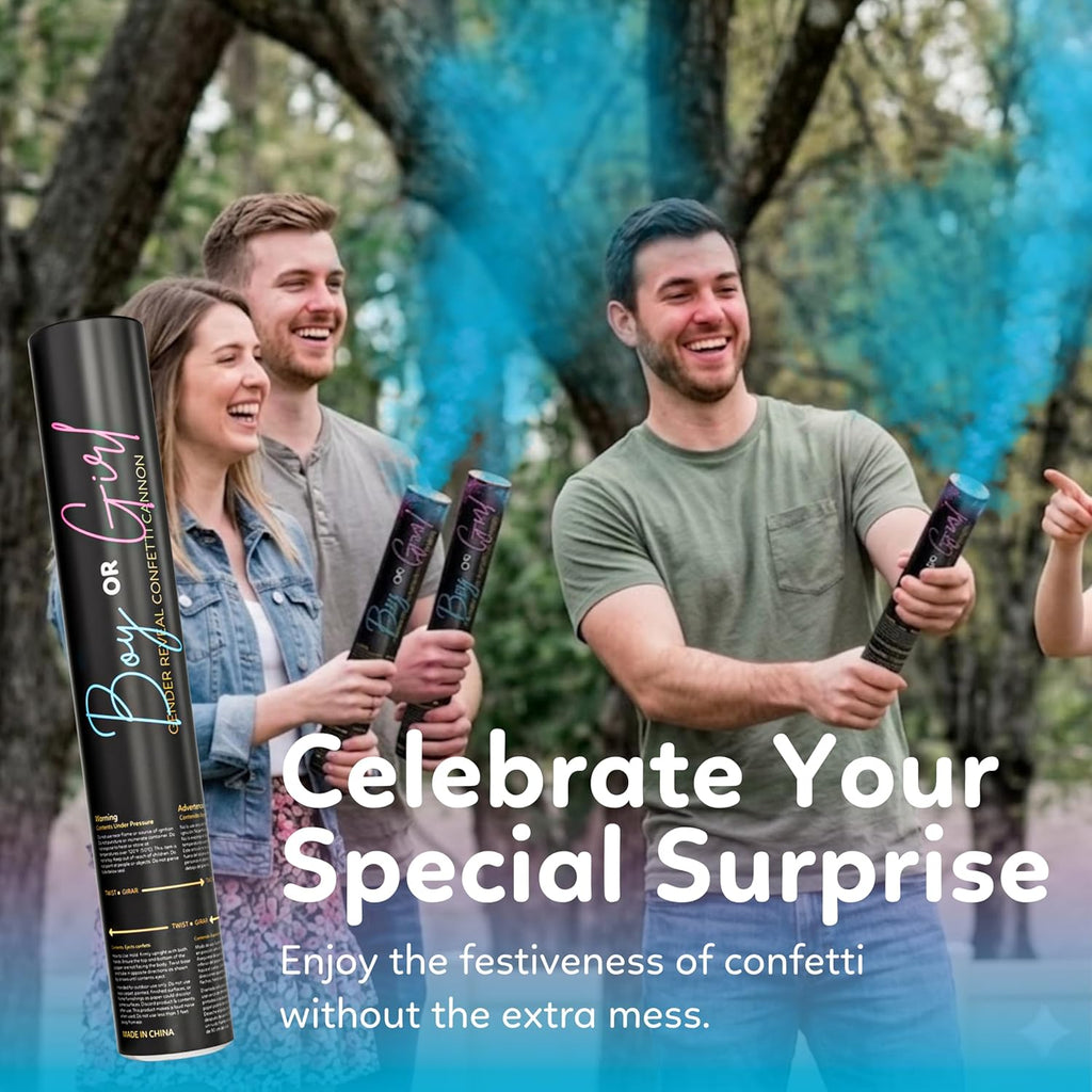 Powder cannons for gender reveal photos