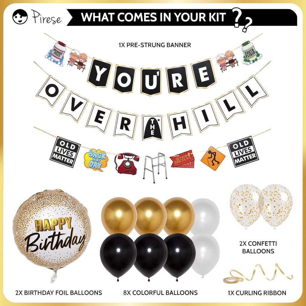 Milestone birthday party decoration set