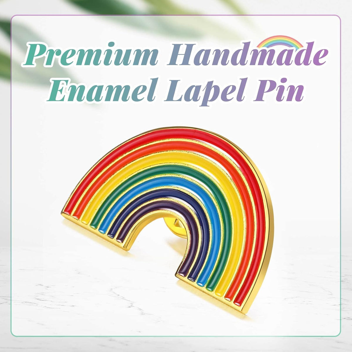 Rainbow enamel pins for party favors and accessories