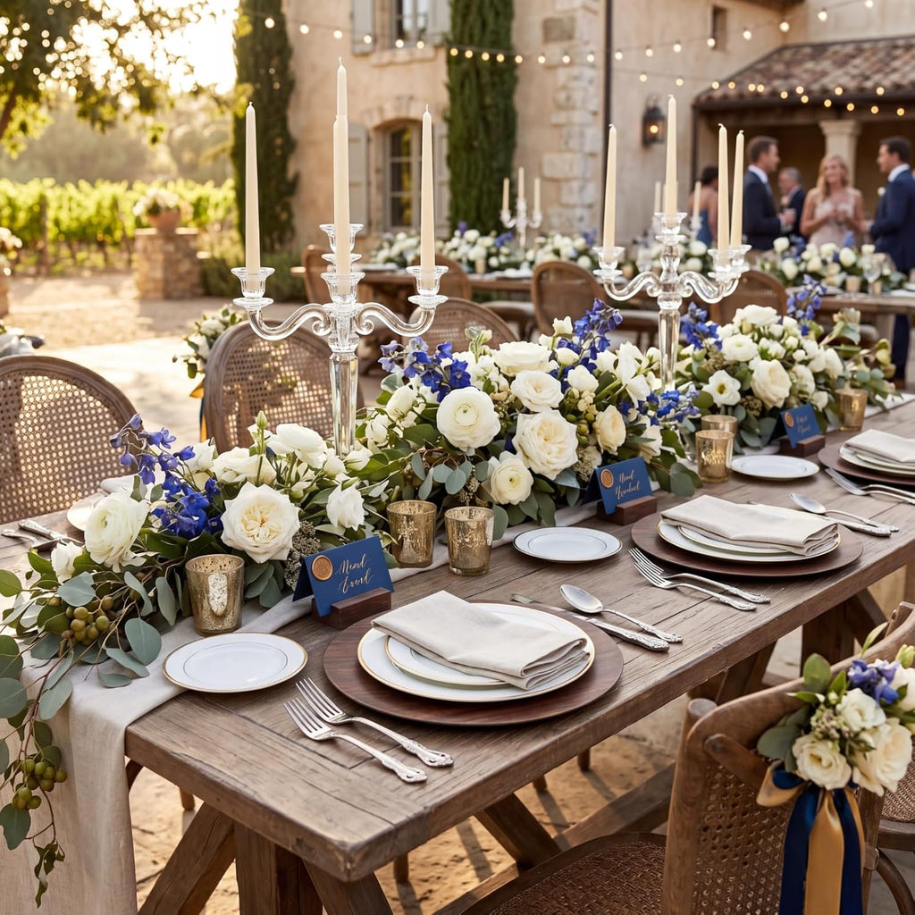 Rustic charger plate set for weddings and banquets