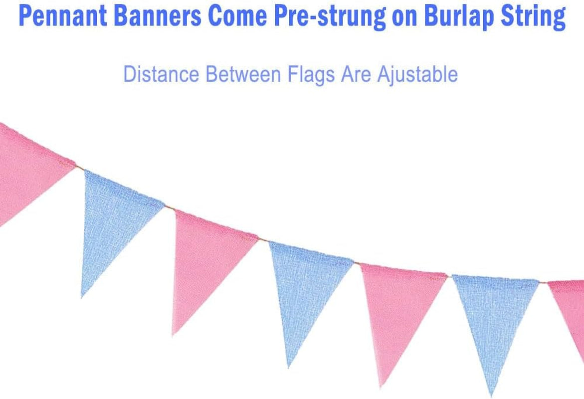 24-piece gender reveal banner set