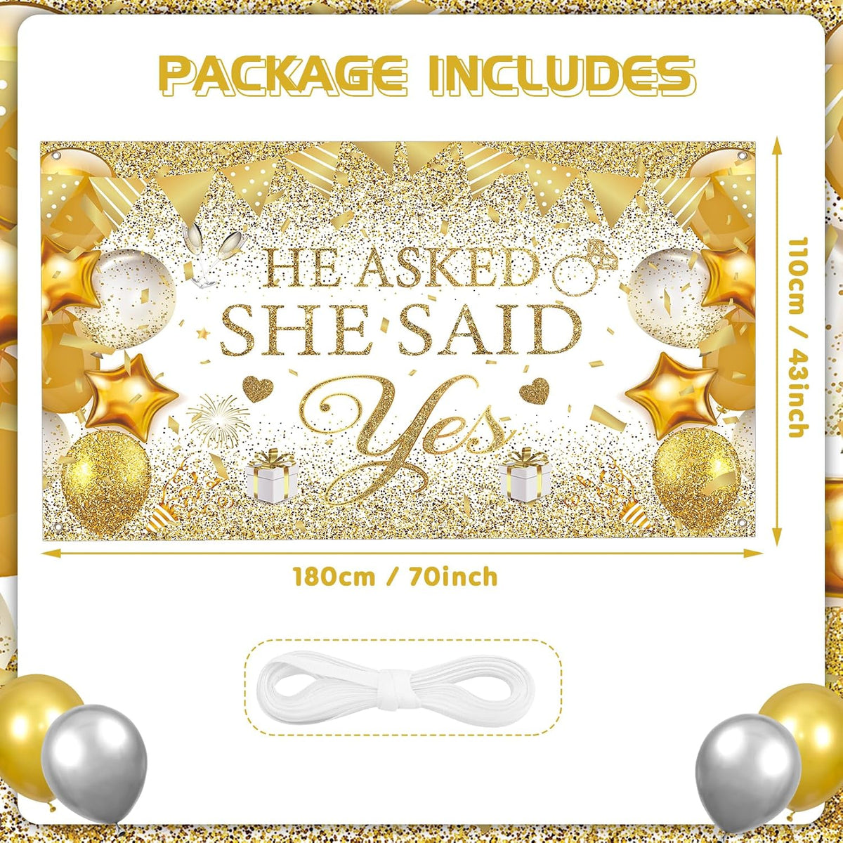 Engagement photo backdrop for parties and bridal showers