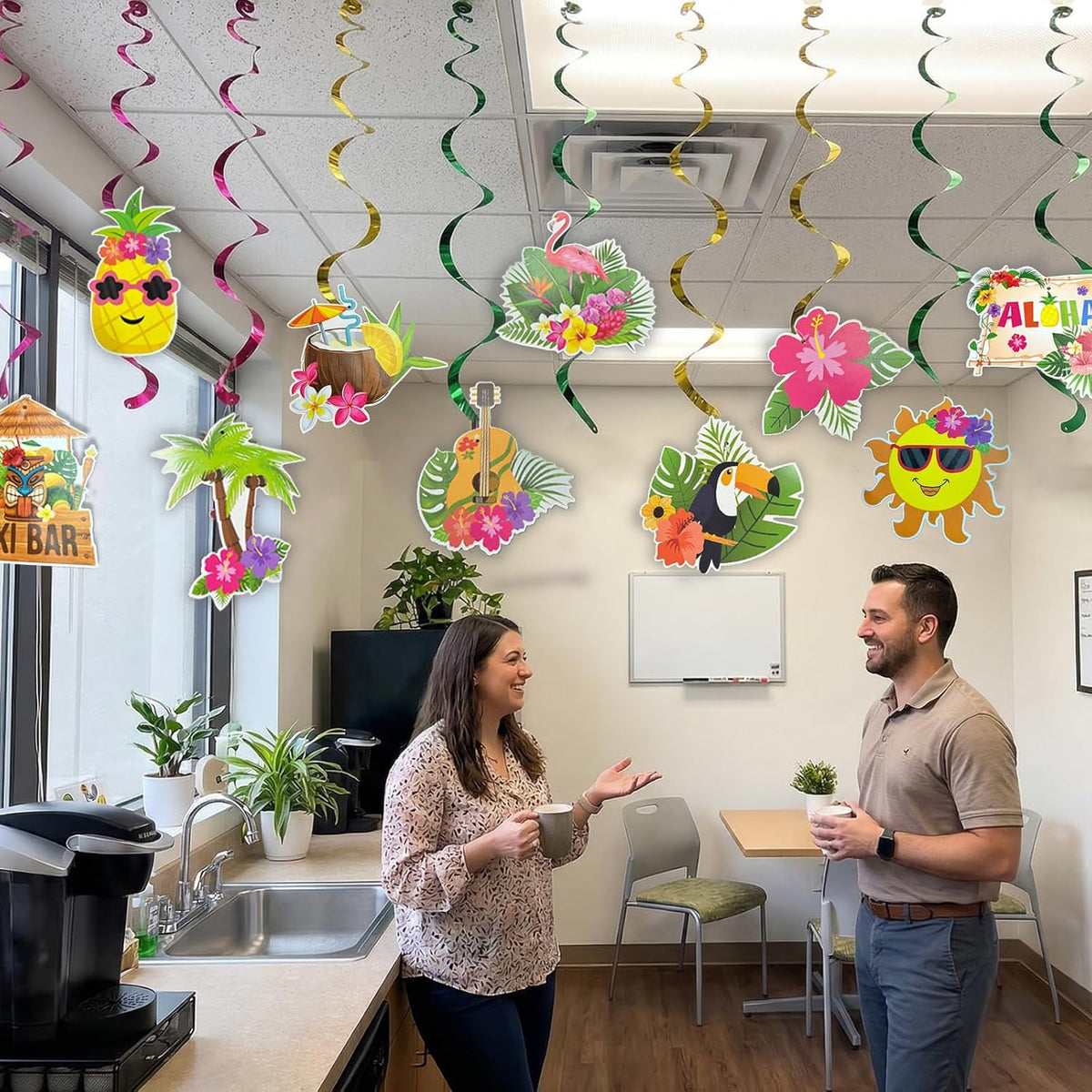 Hawaiian party hanging decorations for ceilings