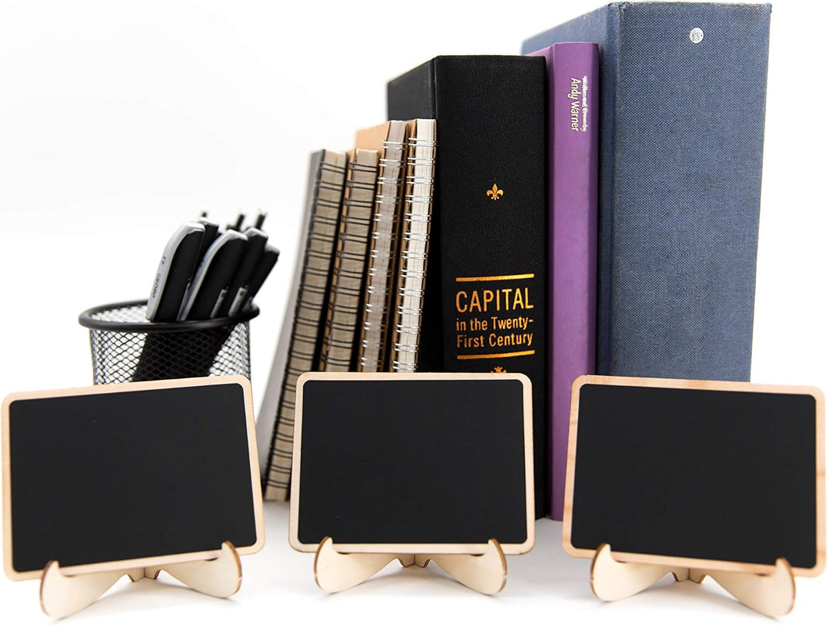 Mini chalkboard event signs with stands