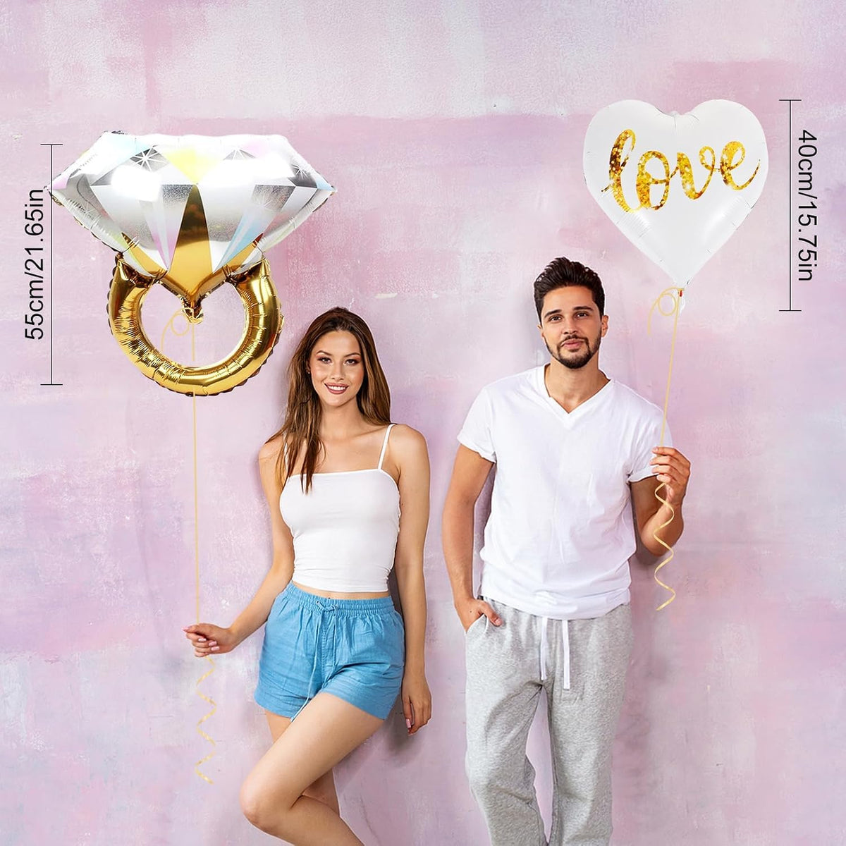 Gold and white engagement party décor