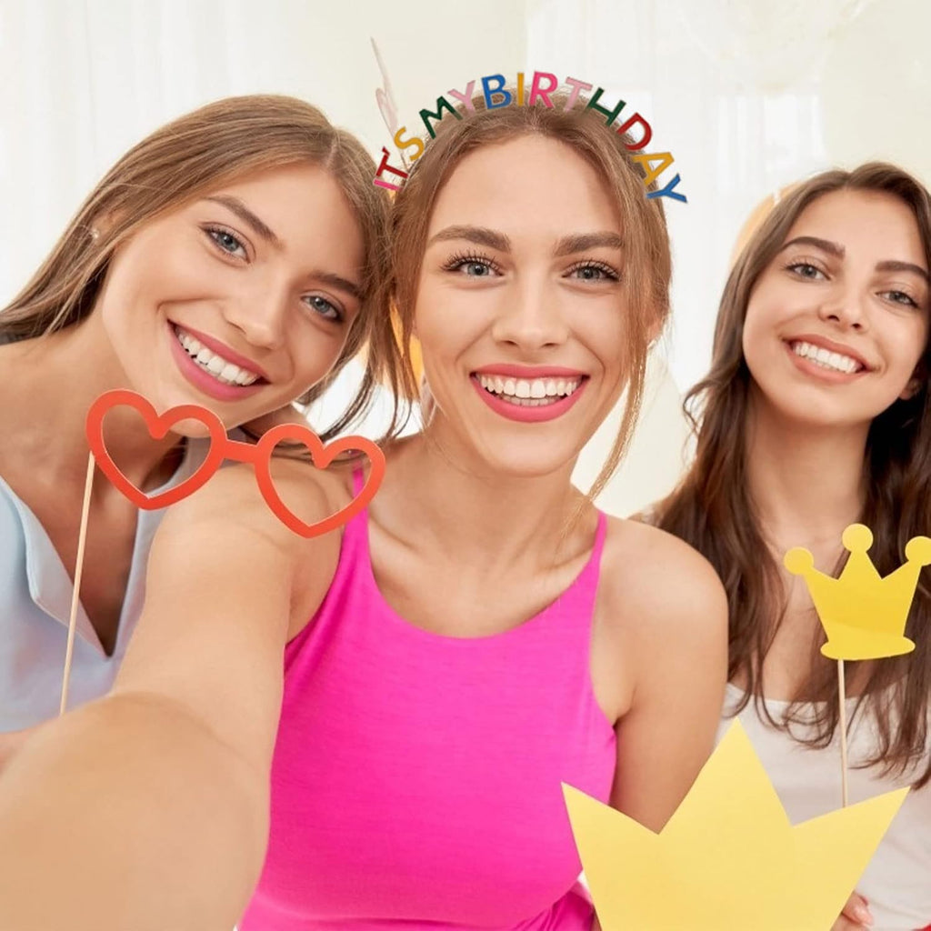 Colorful birthday headband for party celebrations