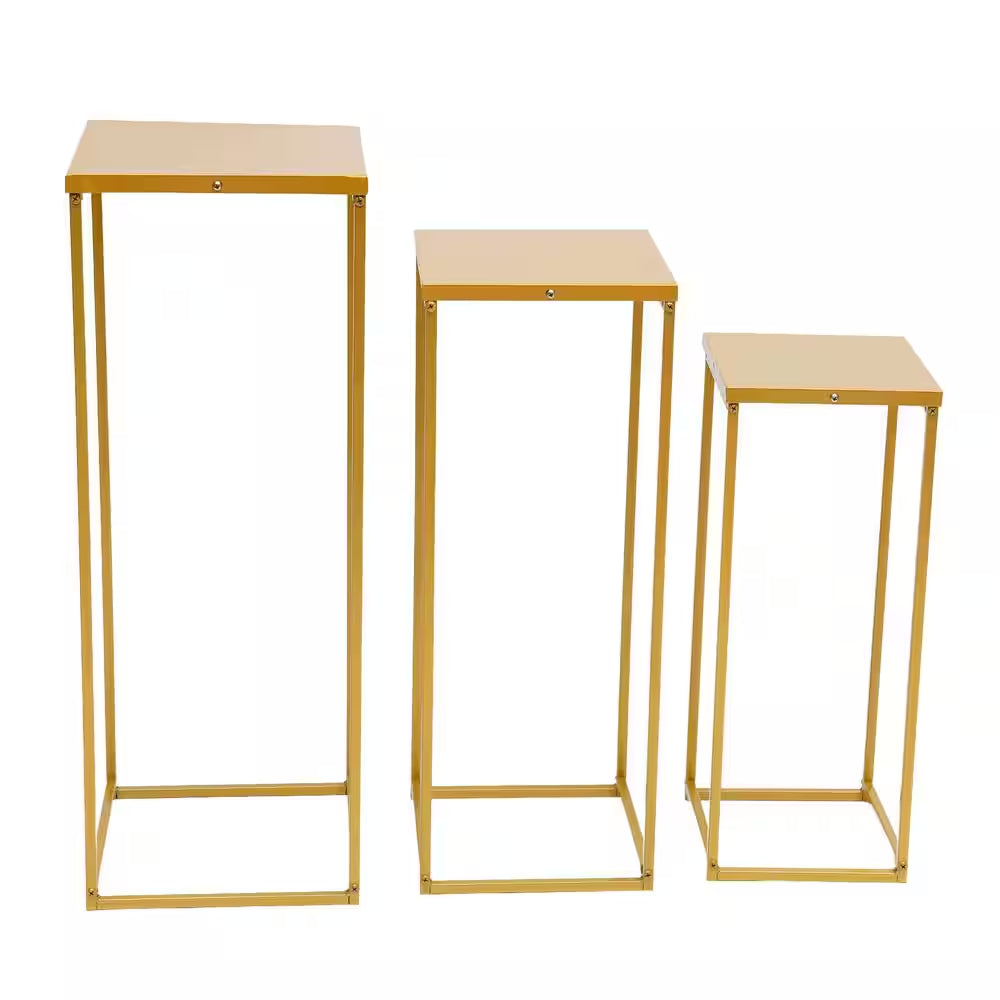 Gold metal wedding centerpiece stands
