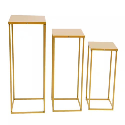 Gold metal wedding centerpiece stands