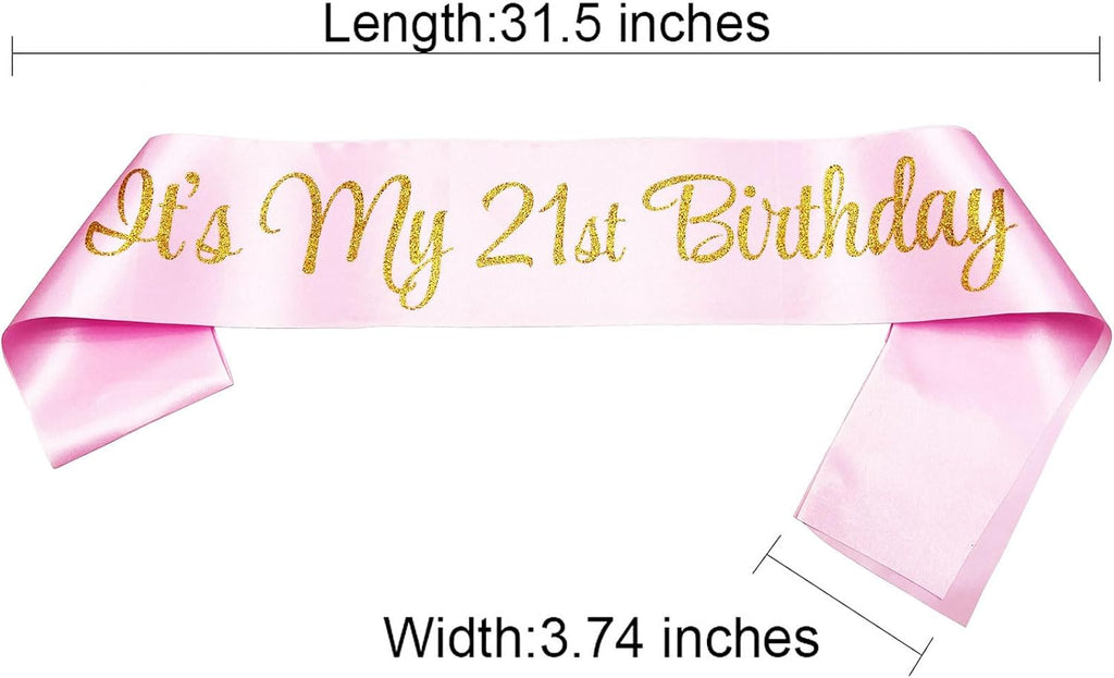 21st birthday sash for milestone celebrations