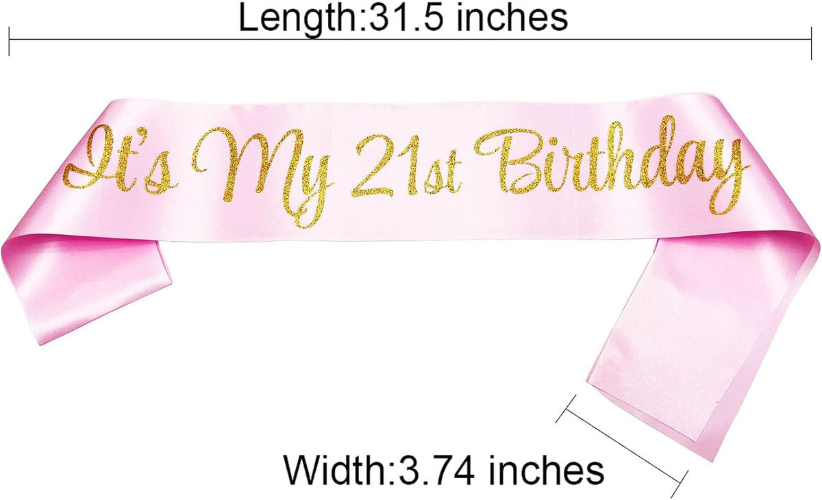 21st birthday sash for milestone celebrations