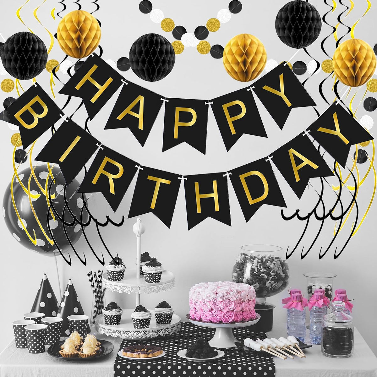 Happy Birthday banner and party décor set