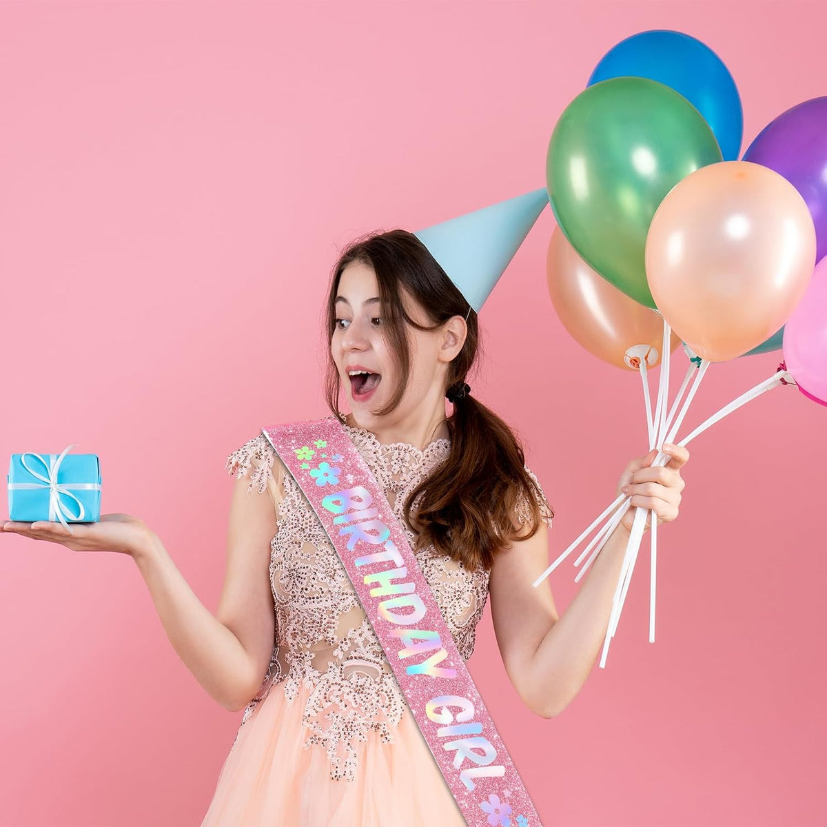 Floral Birthday Girl accessory sash