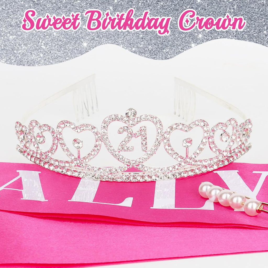 21st birthday sash and tiara party accessories