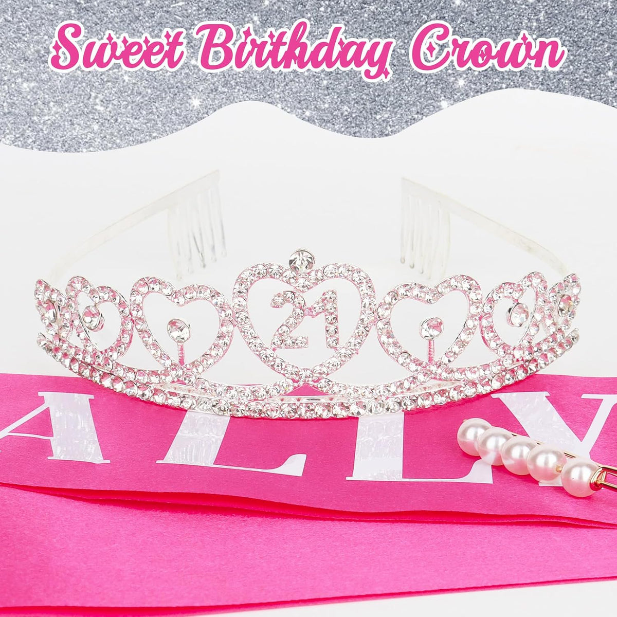 21st birthday sash and tiara party accessories