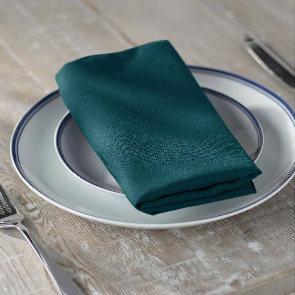 Dark teal event table napkins