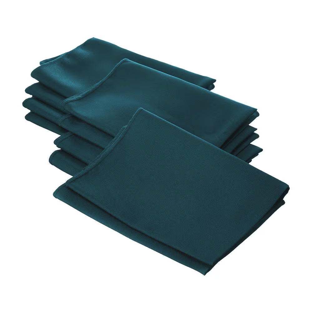 Dark teal 18-inch polyester napkins