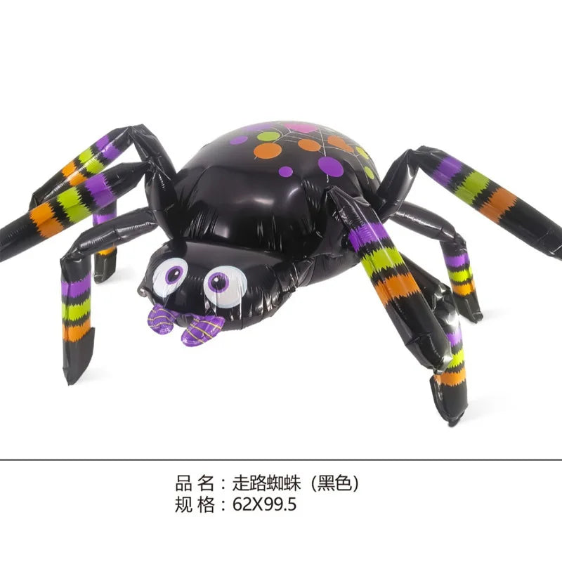 Inflatable spider balloon for spooky party décor