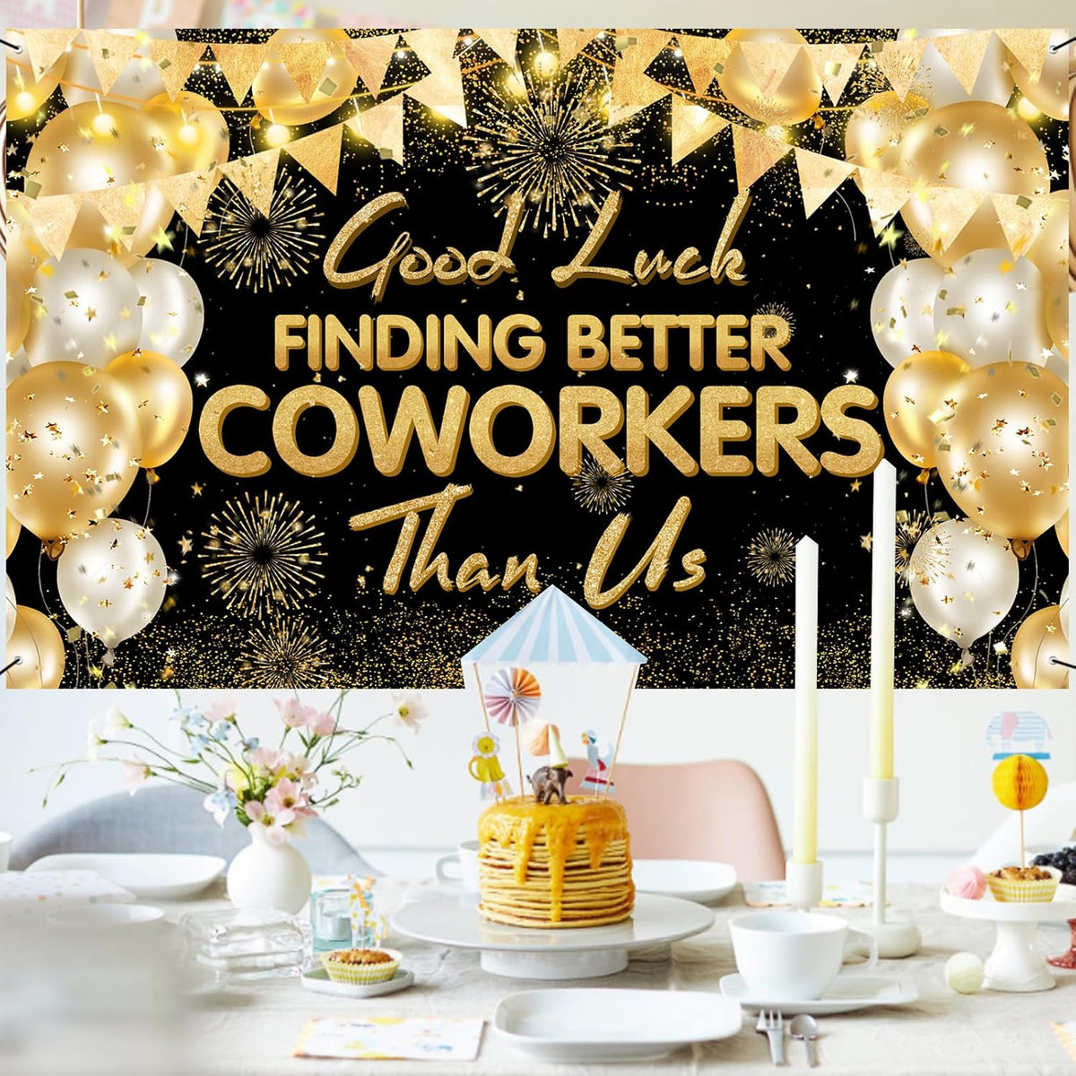 Farewell banner for office going-away parties