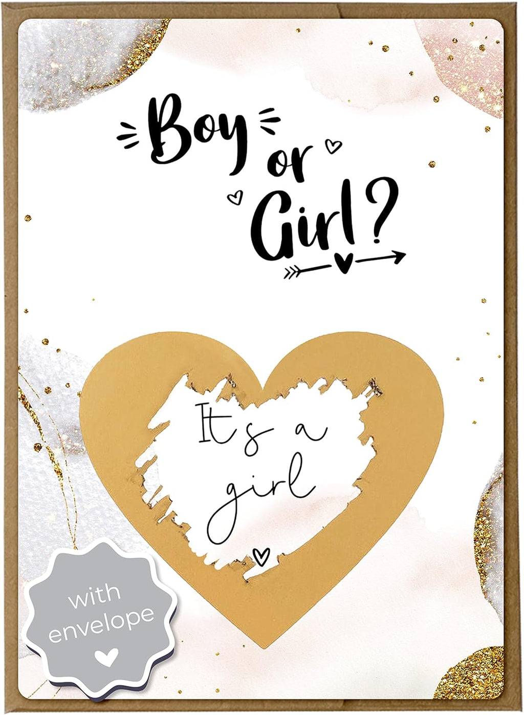 It’s a Girl pregnancy announcement scratch card