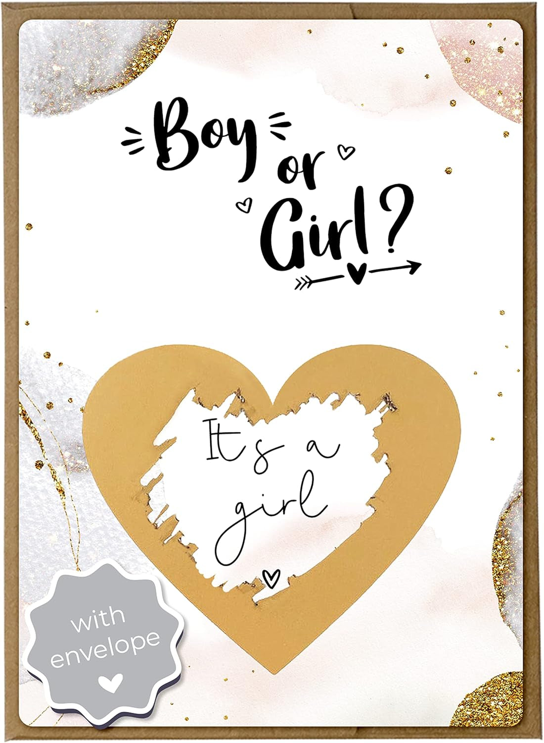 It’s a Girl pregnancy announcement scratch card