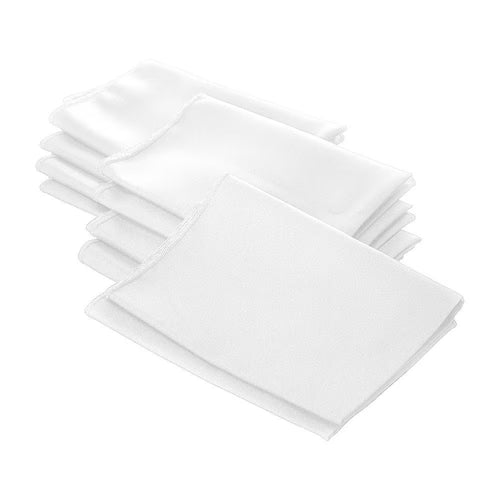 White 18-inch polyester poplin napkins