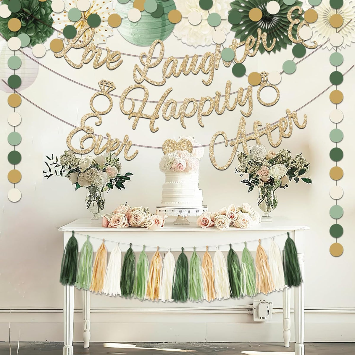 Bridal shower banner and hanging decoration set