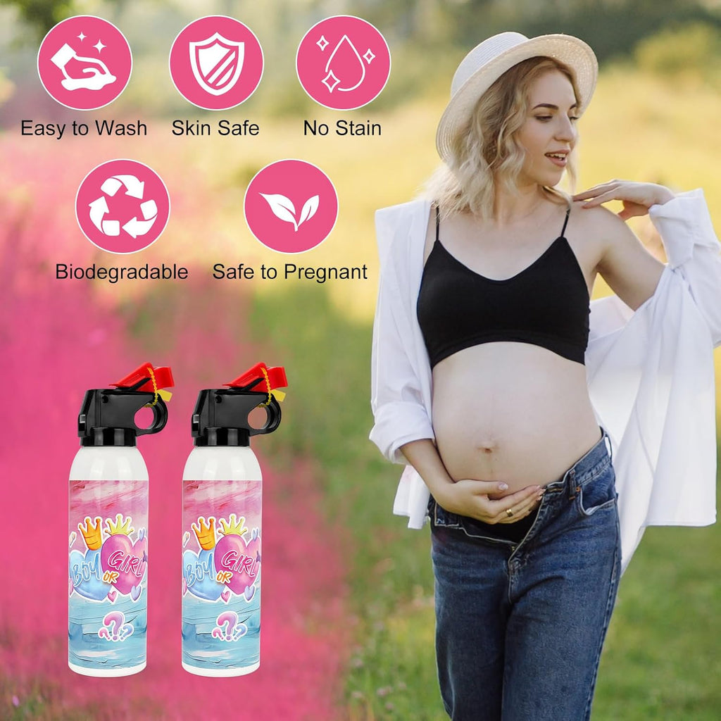 Pink powder reveal props for baby gender reveal parties