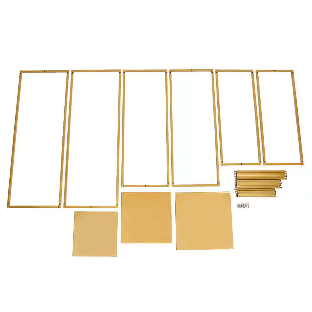 Tall gold metal stands for table décor