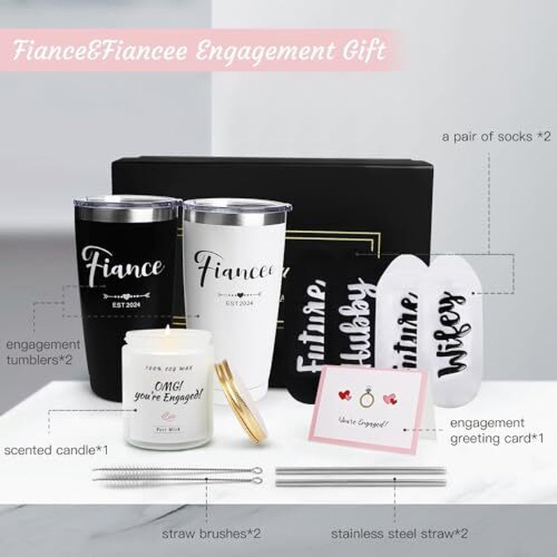 Engagement celebration gift set for couples