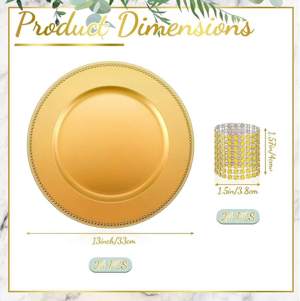 48-piece gold table-setting set for events