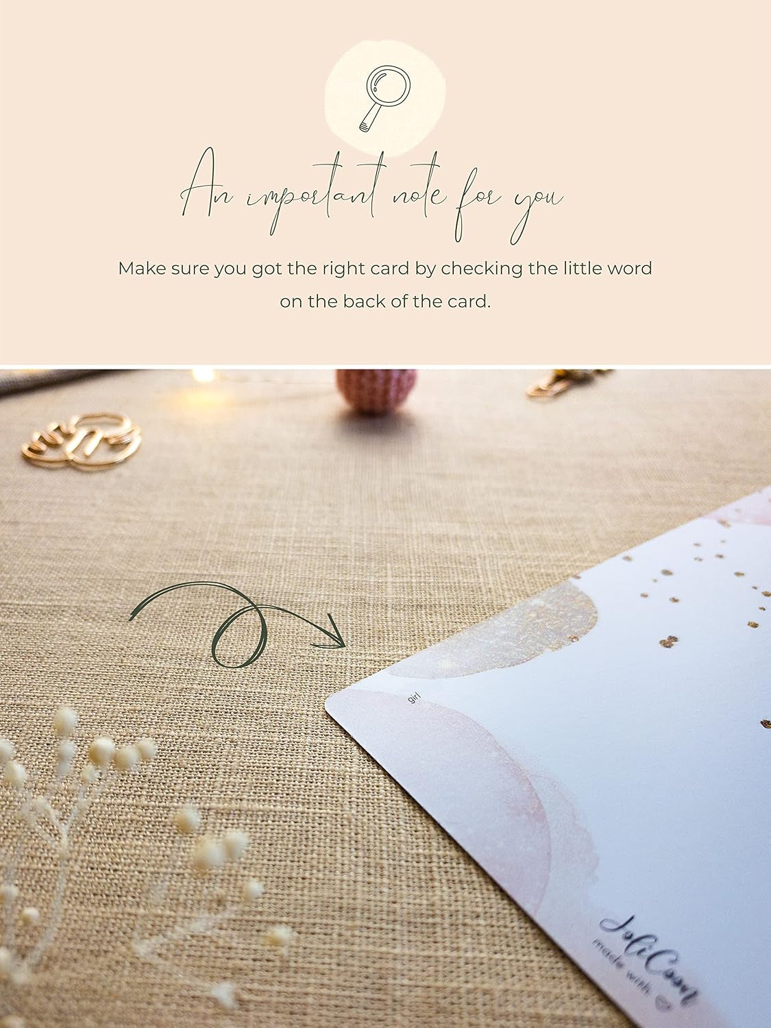 Scratch-off baby announcement card