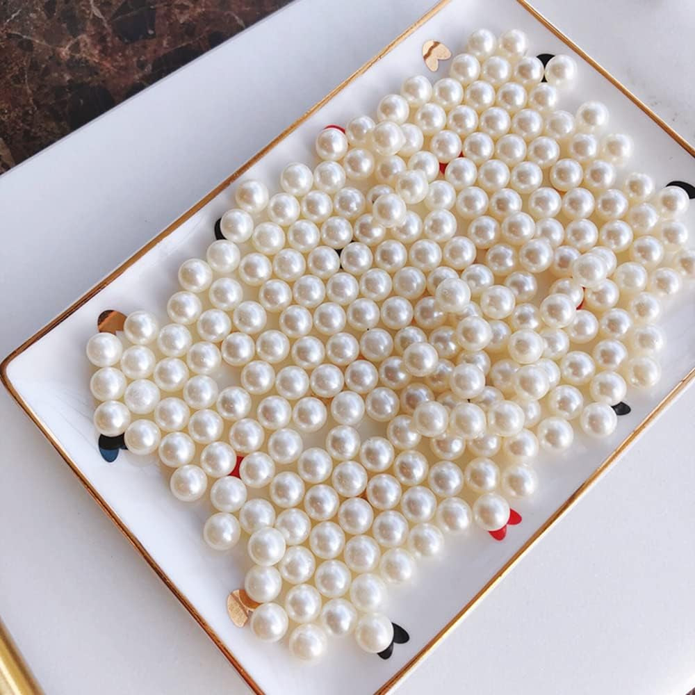 Eight-millimeter ivory decorative faux pearls