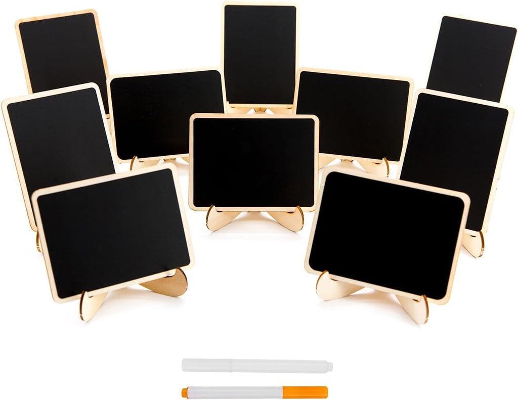 Mini chalkboard signs with easel stands