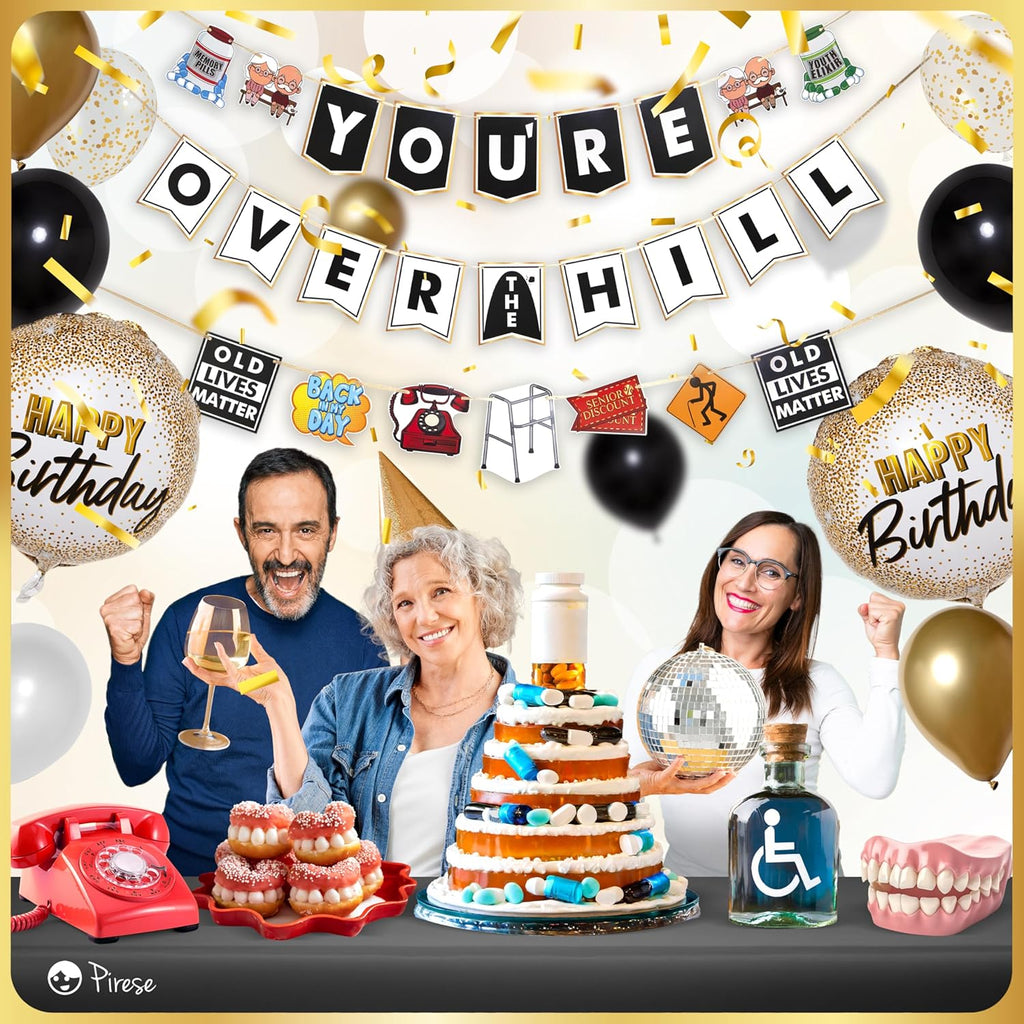 Milestone birthday decoration kit with banner