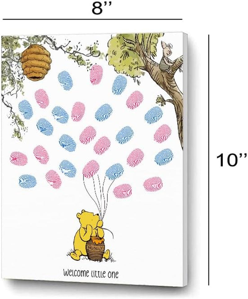 Fingerprint tree guest book for baby showers