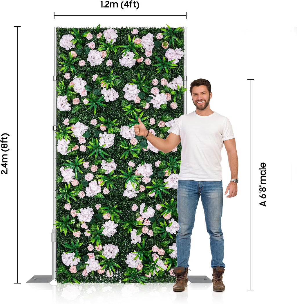 Pink rose flower wall panels for party décor