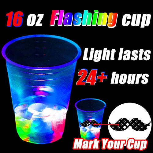 Light-up party cups for nighttime celebrations