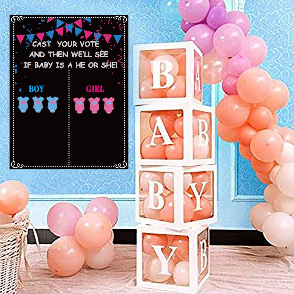 54-piece gender reveal voting game set